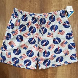 NWT NASA Drawstring Sleepwear Shorts Cotton Blend MJC Brand